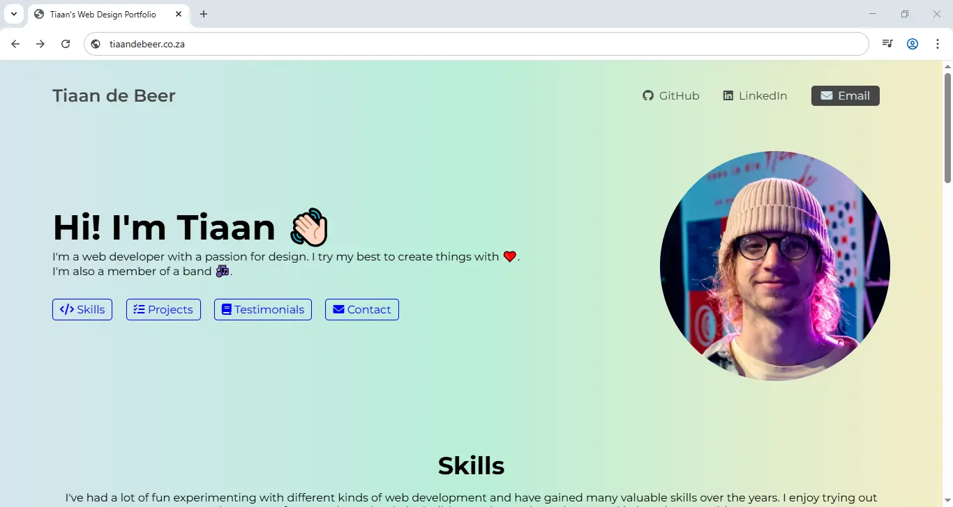 this portfolio website